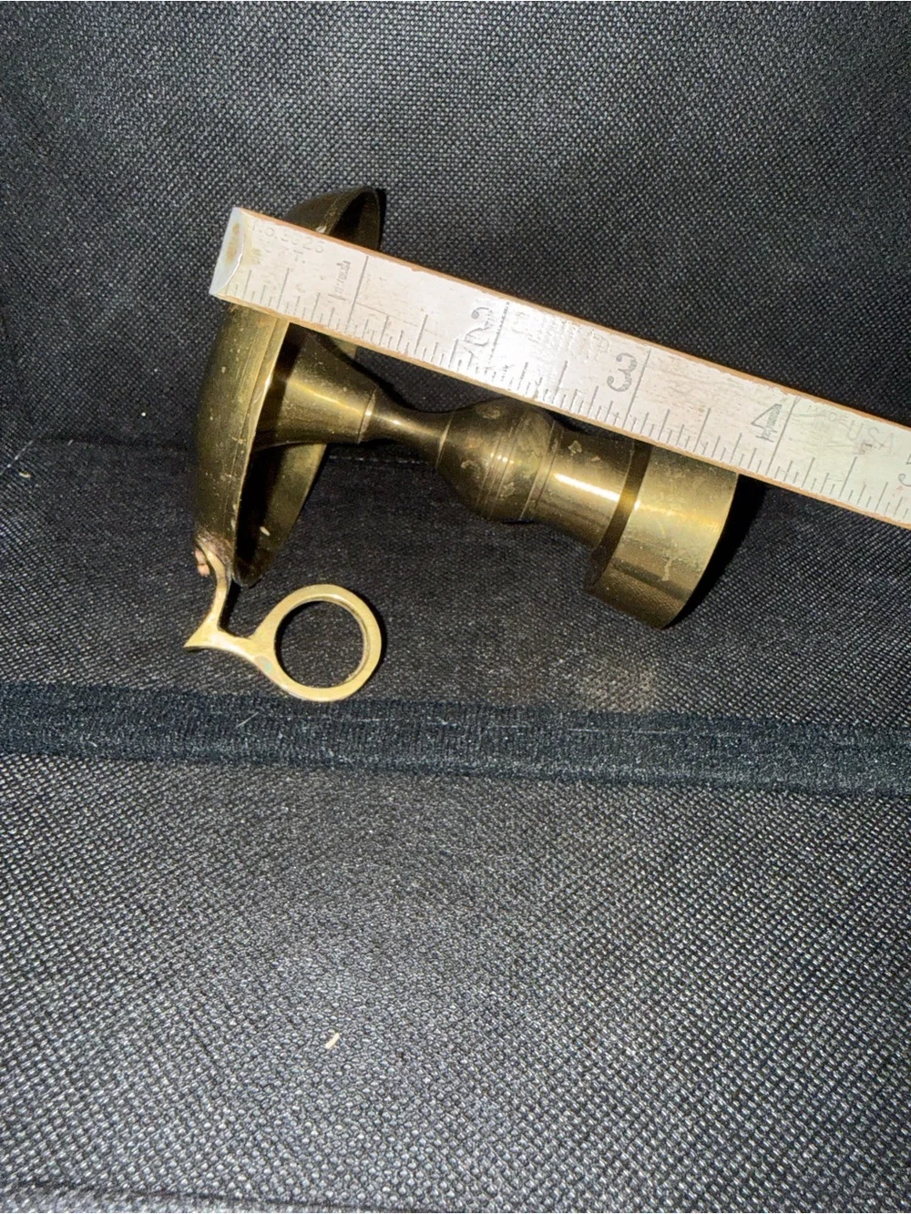 Brass Chamberstick Candlestick Holder taper finger loop OSK